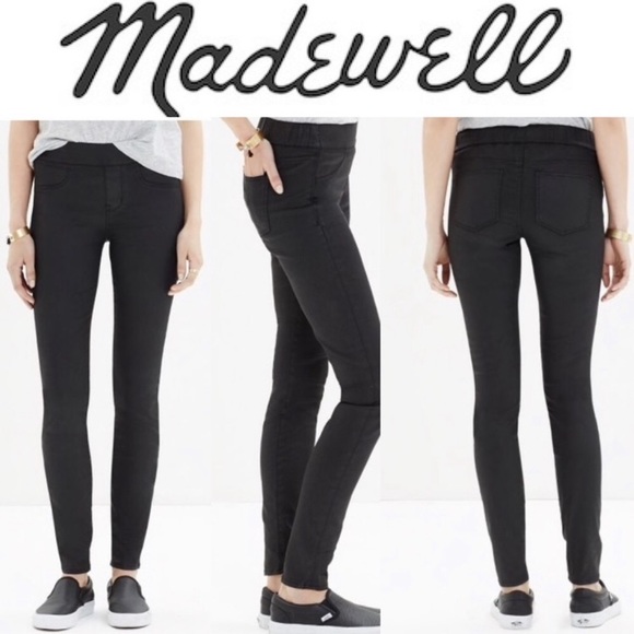 Madewell Pants - MADEWELL Black Coated Skinny Pants